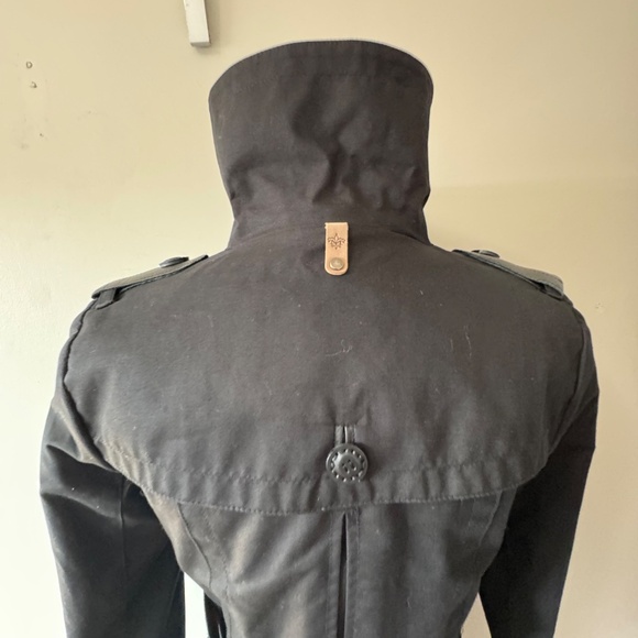 Mackage Black Trench Coat - Picture 3 of 14